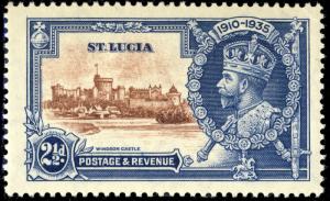 St-LUCIA - 1935 - SG 111 - 2-1/2d KGV Silver Jubilee - Mint*