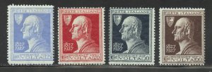 Italy Scott 188-91 Unused H - 1927 Death of Alessandro Volta - SCV $24.75