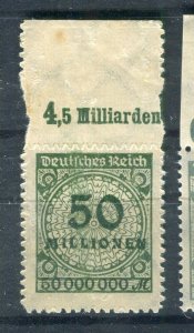 GERMANY; 1923 Aug-Oct Inflation Surcharged MINT MNH 50M. fine SHEET MARGINAL