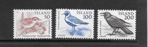 BIRDS - ICELAND #543-5  MNH