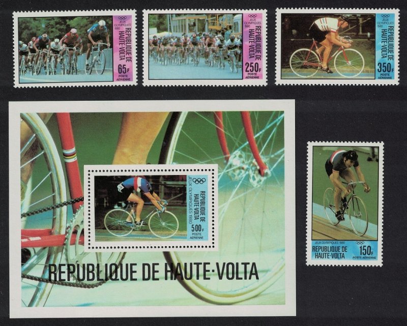 Upper Volta Olympic Games Moscow 4v+MS 1980 MNH SC#C258-C262 SG#563-MS567