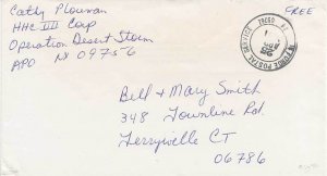 United States  Desert Storm Soldier's Free Mail 1991 Air Force Postal Service...