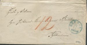 Denmark 1864, Folding letter from Odense