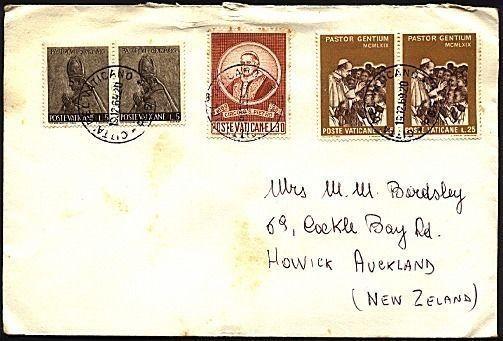 VATICAN 1970 cover to New Zealand - nice franking..........................99212