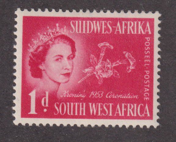 South West Africa 244 Queen Elizabeth II and Flowers 1953