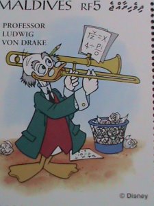 ​MALDIVES STAMP-1995 SC#2059a DONALD DUCK FAMILY ORCHESTRA -DISNEY CARTOON MNH