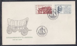 Norway Scott 658-9 FDC - Emigration to America, Sesquicentennial