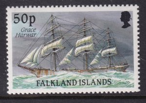 Falkland Islands 497 Sailing Ship MNH VF