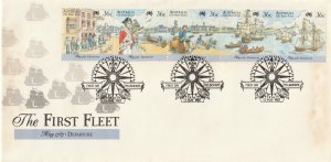 Australia 1987 The First Fleet May 1787 Departure FDC Sc#1024a-e