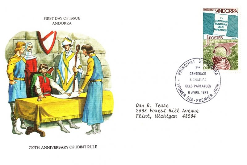 Andorra, Worldwide First Day Cover