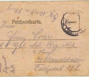 AUSTRIA *GEBIRGSTRUPPE* Feldpost Card c1916 WW1 Ex Ljubljana SLOVENIA BM319