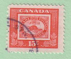 314 Canada 15c Three Penny Beaver, used