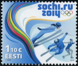 Estonia #748 Sochi Winter Olympics 1.10€ Stamp 2014 Europe Eesti MLH