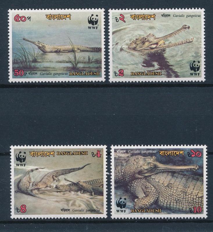 [54212] Bangladesh 1990 Reptiles WWF Crocodiles MNH