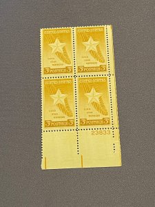 969, Gold Star Mothers,  Plate Block LR, Mint OGNH, CV $2.50