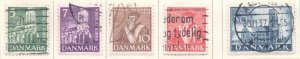 Denmark Sc 252-256 1936 Church Reformation Anniversary stamp set used