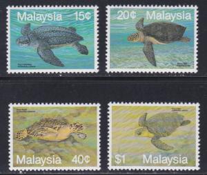 Malaysia # 431-434, Sea Turtles, NH, 1/2 Cat