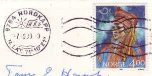 Cover / Postmark Norway 1990 North Cape - Sun - Iceberg