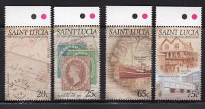 St. Lucia 2003 Set of 4 Mail Service, Scott 1174-1177 MNH, value = $3.75