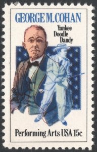 SC#1756 15¢ Performing Arts: George M. Cohan Single (1978) MNH