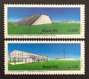 Brazil 1985 #1983-4, National Capital, Brasilia, MNH.