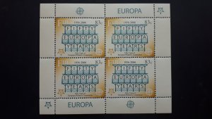 50th anniversary of EUROPA stamps - Fiji - 4x set in 4 sheets perforated ** MNH