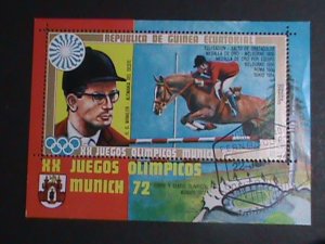 ​EQUATORIAL GUINEA-1972 OLYMPIC GAMES-MUNICH'72-CTO- S/S SHEET VERY FINE