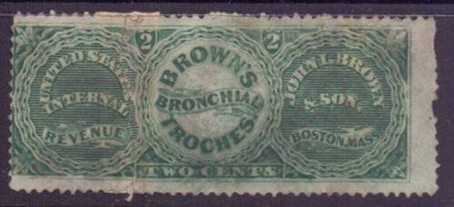 RS40b, 2 cent John I. Brown & Son - Match and Medicine