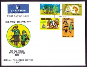 NIGERIA SG#369-372 First All-Africa Scout Jamboree (1977) FDC