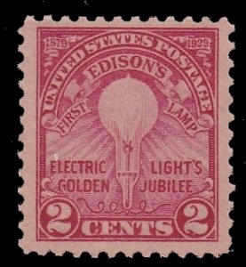 US 654, MNH - Edisons First Lamp