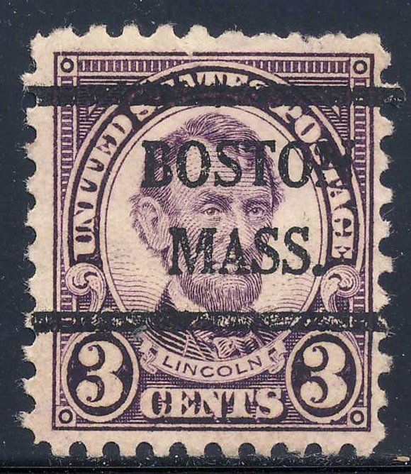 Boston MA, 584-42 Bureau Precancel, 3¢ Lincoln