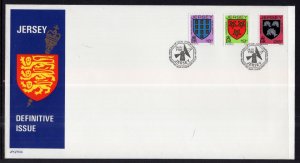 Jersey 383-386 Coat of Arms U/A FDC