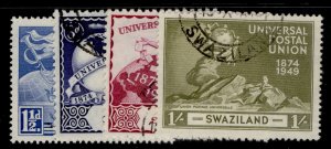 SWAZILAND GVI SG48-51, anniversary of UPU set, FINE USED.