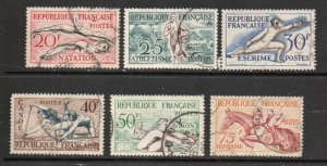 France - Sc# 700 - 705 Used        /        Lot 0324041