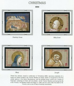 VATICAN CITY 2000  COMPLETE YEAR SET STAMPS MINT NH ON WHITE ACE ALBUM PAGES