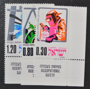 Israel Sc # 555-557, VF MNH Tabs