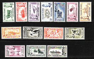 Falkland Is-Sc#107-20-unused very lightly hinged KGVI set-S/H costs