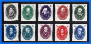 1950 - Alemania - DDR - Sc. 58  67 - MNH - valor catalogo 150 €; - AL- 158 - 01