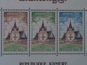 ​CAMBODIA-PAGODAS-MNH S/S-VF WE SHIP TO WORLDWIDE & COMBINED SHIPPING COST