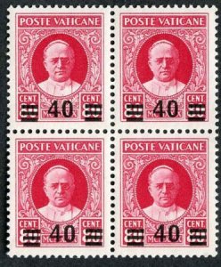 Vatican 35 VF + NH Signed Diena or Raybaudi Block of 4