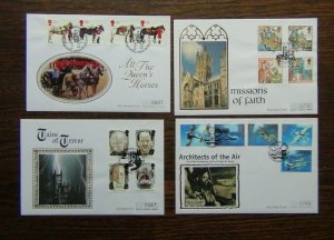 GB 1997 Horses Aircraft Europa Religious Anniversaries sets on First Day Cover