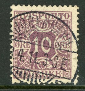 Denmark 1907 Newspaper Stamp Perf 13 Scott P4 VFU N893