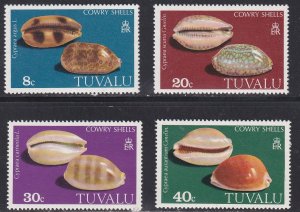 Tuvalu # 129-132, Cowry Shells, Mint NH, 1/2 Cat.