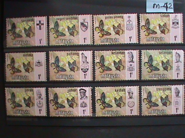 ​MALAYSIA-1971 -MILITARY-LOVELY BUTTERFLIES MINT 12 STAMPS-#M42 -VERY FINE