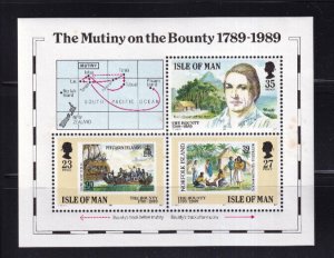 LI06 Isle of Man 1989 The 200th Anniv of The Mutiny on the Bounty mini sheet