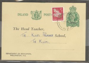 New Zealand  1962 QE II 2c Education P.C. at 2 1/2c rate