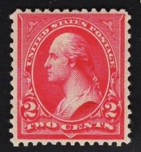 US #252 2c Carmine Washington Type III MINT NH  SCV $400