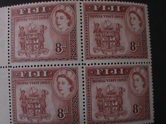 FIJI-1953-SC#146-ROYAL VISITING-QUEENS ELIZABETH II MNH BLOCK  71 YEARS OLD