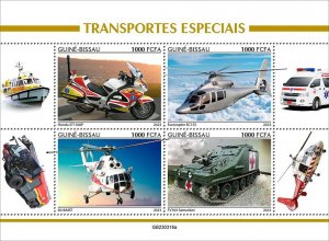 GUINEA BISSAU - 2023 - Special Transport - Perf 4v Sheet - Mint Never Hinged