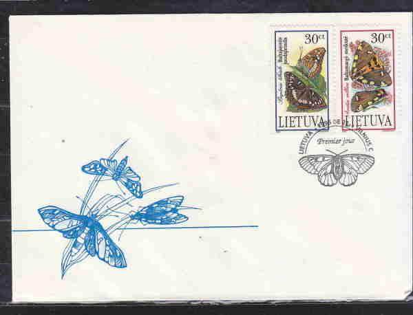 LATVIA FDC BUTTERFLIES AAD7156